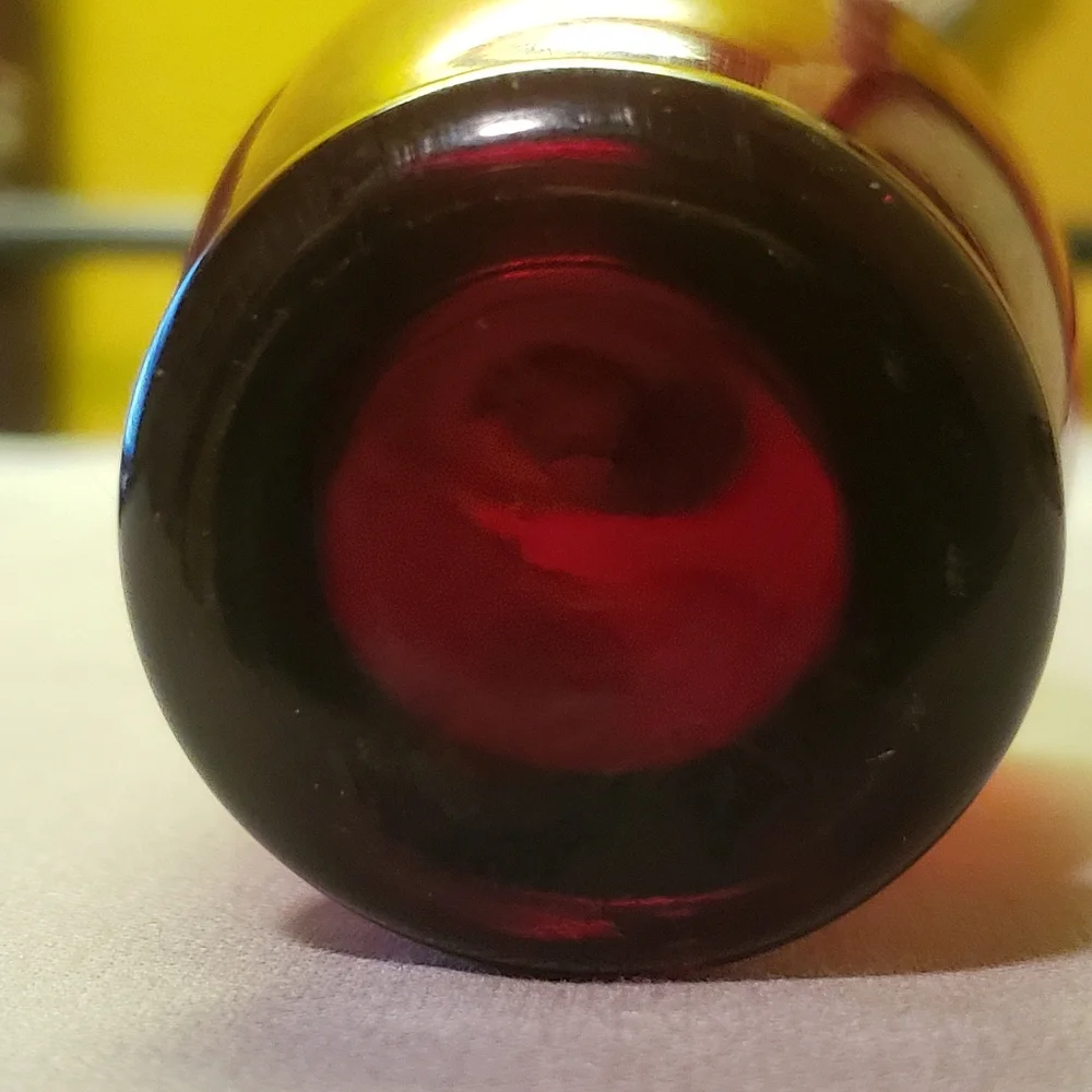 Vtg Juice Glass Baltic Royal Red/Anchor Hocking